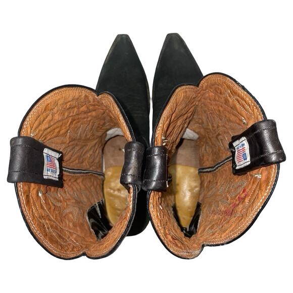 NOCONA BOOTS Black Green Western Cowboy Boots     Size: 6 - Picture 6 of 9